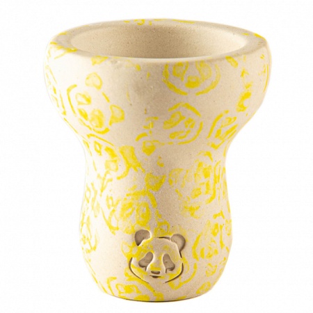 Чашка Panda турка с принтом жёлтая
