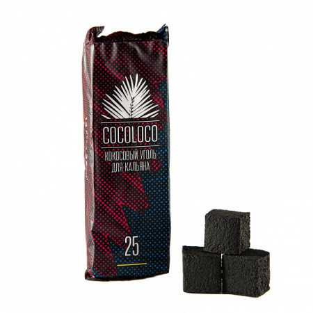 Уголь для кальяна Cocoloco – кокосовый 12 шт (25 мм)