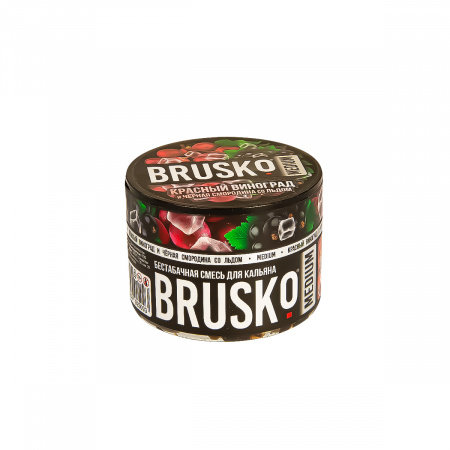 Смесь для кальяна BRUSKO MEDIUM – Красный виноград и черная смородина со льдом 50 гр.