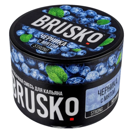 Смесь для кальяна BRUSKO STRONG – Черника с мятой 50 гр.