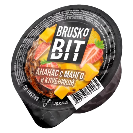 Смесь для кальяна BRUSKO BIT – Ананас с манго и клубникой 20 гр.