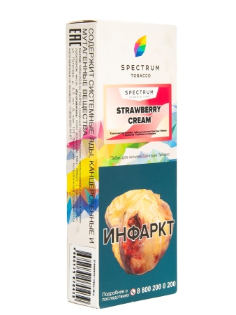 Табак для кальяна Spectrum – Strawberry cream 100 гр.