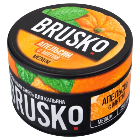 Смесь для кальяна BRUSKO MEDIUM – Апельсин с мятой 250 гр.