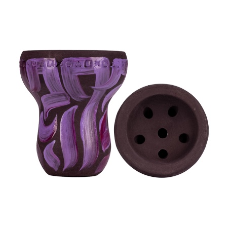 Чашка Panda турка тёмная с принтом бордово-фиолетовая