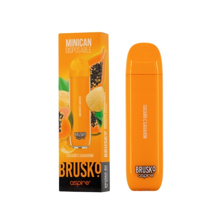 Электронная сигарета BRUSKO Minican – Папайя с бананом 1500 затяжек