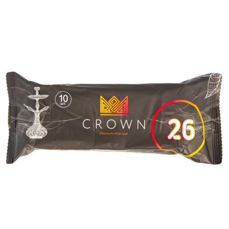 Уголь для кальяна Crown – кокосовый 10 шт (26 мм)