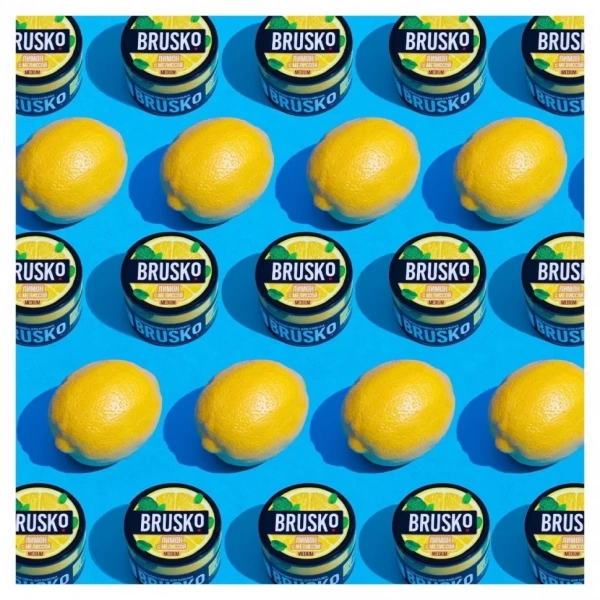 Смесь для кальяна BRUSKO MEDIUM – Лимон с мелиссой 50 гр.