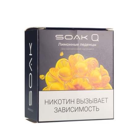 Картридж SOAK Q – Лимонные леденцы 1500 затяжек 2шт