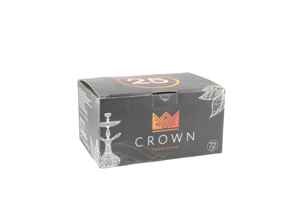 Уголь для кальяна Crown – кокосовый 72 шт (25 мм)