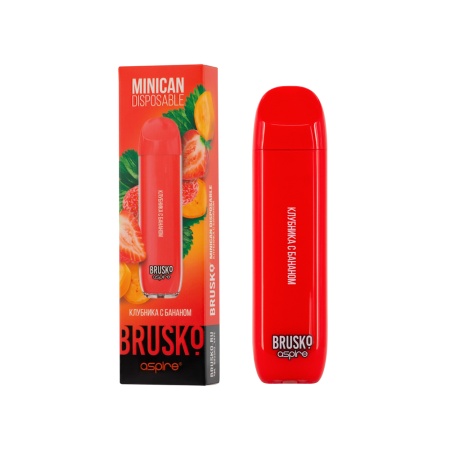 Электронная сигарета BRUSKO Minican – Клубника с бананом 1500 затяжек